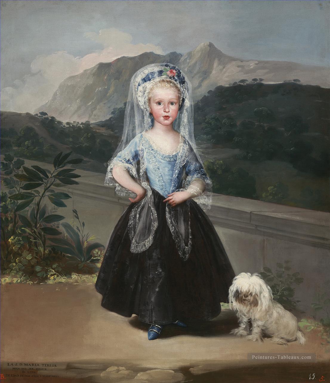 Portrait de Maria Teresa de Borbon et Vallabriga Francisco de Goya Peintures à l'huile
